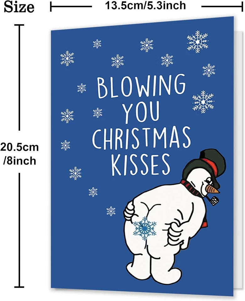 Divertida Tarjeta de Navidad para Amigos y Familiares,Regalos de Navidad Humorosos para Él Ella Foto 2 de 4