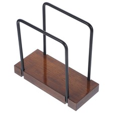 Soporte para servilletas de hierro y madera resistente para uso en la cocina del hogar