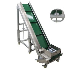 Heavy-duty PVC Belt Climbing Conveyor with Baffle Adjust Speed Adjust Height