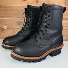 Red Wing Logger Boots Black Waterproof Steel ...