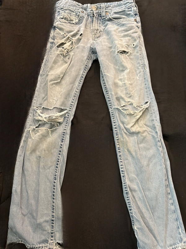Big Star Vintage Collection Men’s Light Wash Distressed Bootcut Denim Jeans
