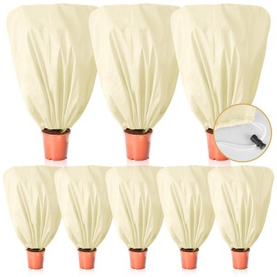 8 Pcs Plant Covers Frost Protection Bag 47'' x 31.5'' Winter Reusable Plants Ja...