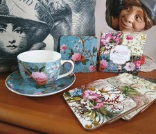 Maxwell & Williams William Kilburn Victorian Garden Tea Cup & "Blossom" Coasters