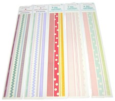 Lot of 5 Mrs Grossman's Scrapbook Mixed Border Strip Sticker Embellishment