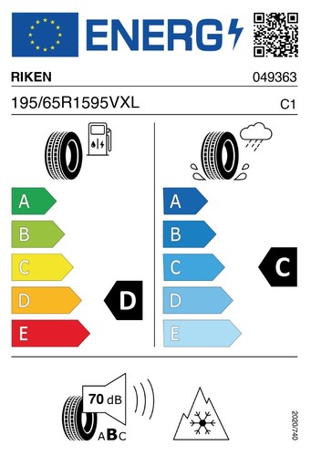 RIKEN ALL SEASON 195/65 R15 95 V M+S Pneumatico Pneumatici 4 stagioni Gomma - Foto 2 di 5