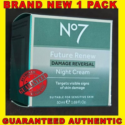 No7 Future Renew Damage Reversal Face Moisturizer Night Cream 1.69 Oz