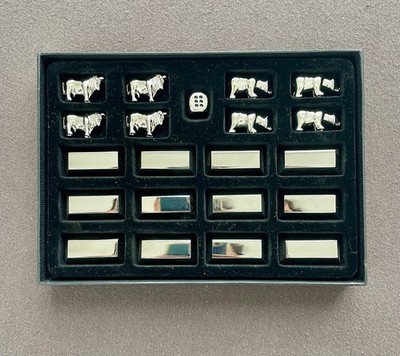 Wallstreet Game,sehr schönes versilbertes Würfelspiel.Neu !