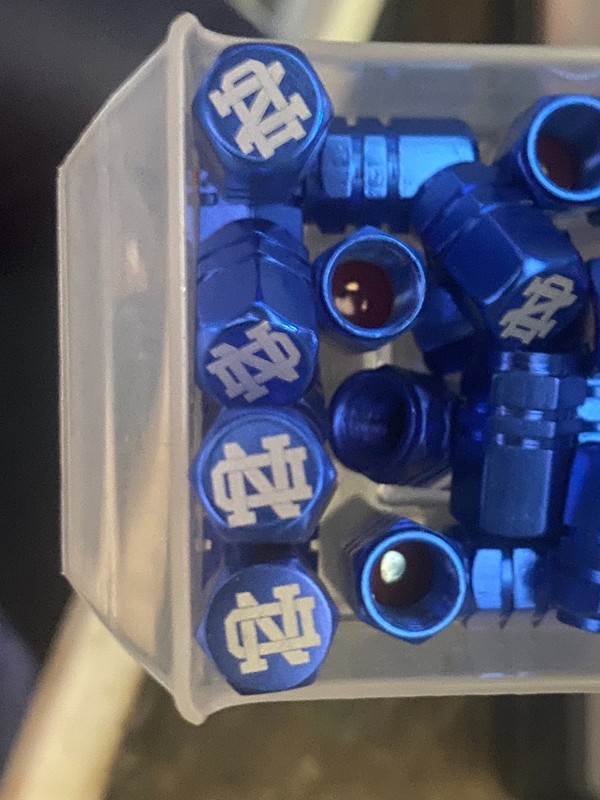 Notre Dame Fighting Irish Wheel Tire Valve Stem cap Covers 4 Pc set