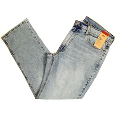 New Levis 541 Mens Athletic Taper Fit Jeans 36 x 34 Light Blue Stretch FREE SHIP