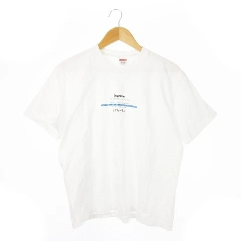 Supreme 24SS Standard Tee Standard T shirt coupe cousue manches courtes imprimé M blanc