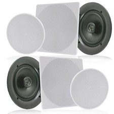 Pair 10" In-Wall / In-Ceiling Speakers, 2-Way Flush Mount Home Speaker, 300 Watt