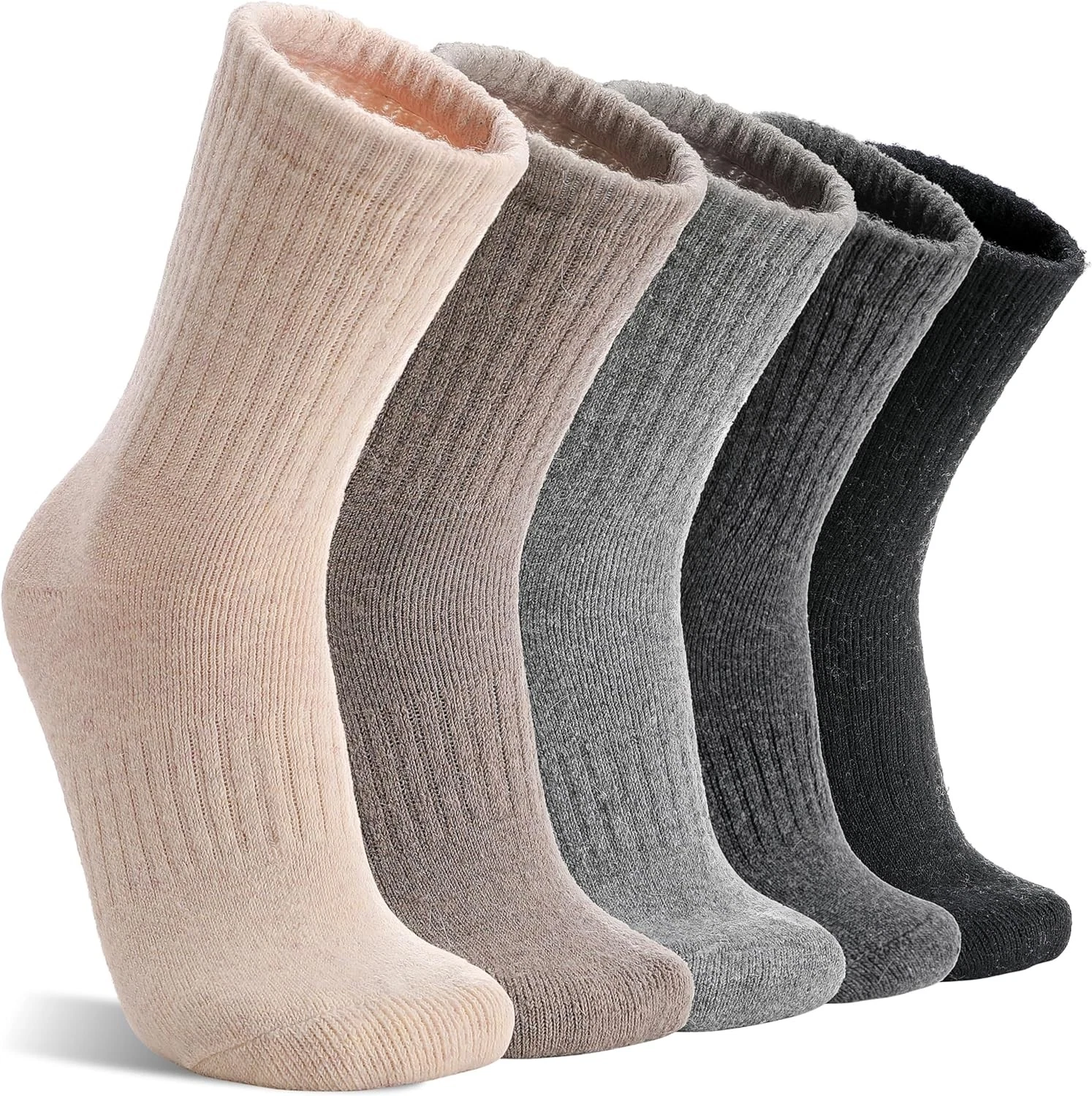 5 Pairs Womens Merino Wool Winter Thermal Socks