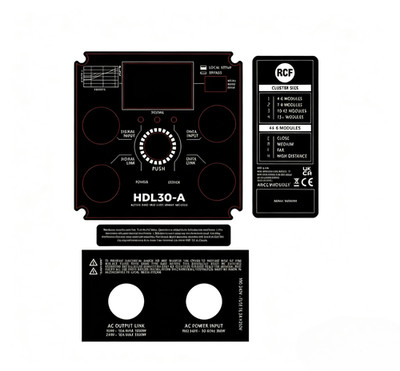 Set of  RCF Speaker HDL30-A Badge Emblem Logo Sticker  Aftermarket
