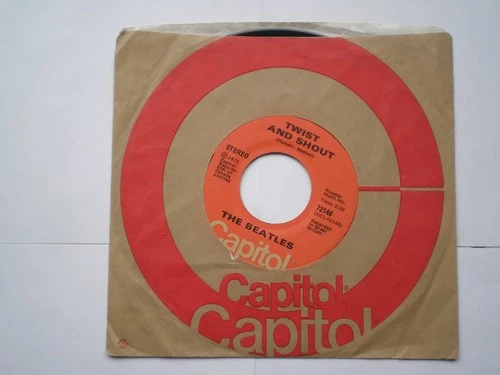 Beatles Twist And Shout 45 RPM record, There's a Place on B side