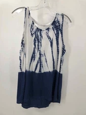 Pre-Owned Olive + Oak Blue Size Medium Printed Tank Top