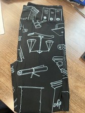 LULAROE TALL AND CURVY TC LEGGINGS BLACK LEGAL LAW SCHOOL BOOKS JUSTICE