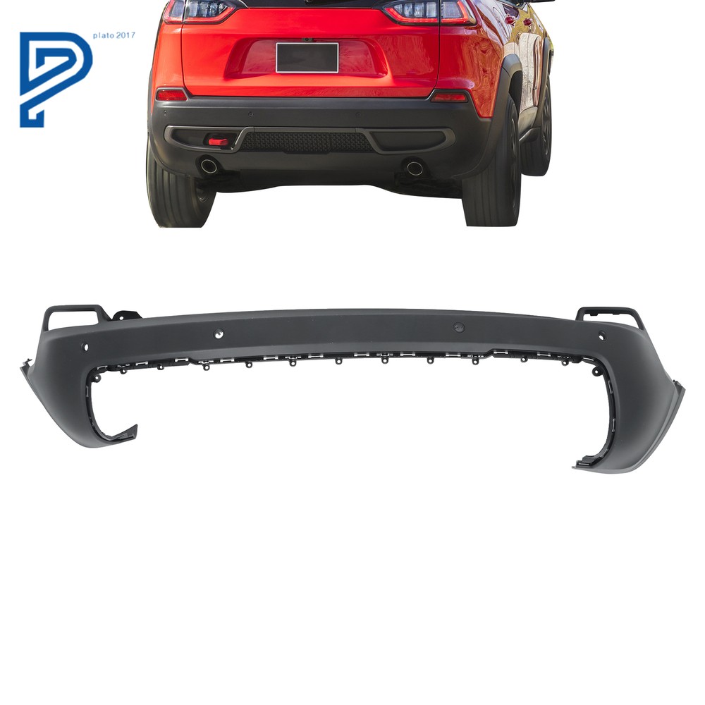 Textured Rear Bumper Cover Fascia 68408009AB Fit 2019-2023 Jeep Cherokee With Parking Sensors