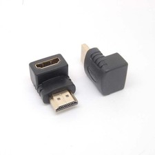 90 Degree Right Angle HDMI Male to Female Plug Connector Adapter Extender xn