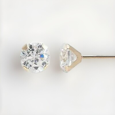 #ad #ad Genuine Natural Diamond Stud Screw Back Earrings in Solid 14k Yellow gold 2mm $74.10