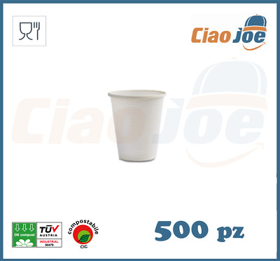 500 EINWEGGLÄSER KOMPOSTIERBAR 200 CC BIO GLAS WEISSWASSER KEIN KUNSTSTOFF