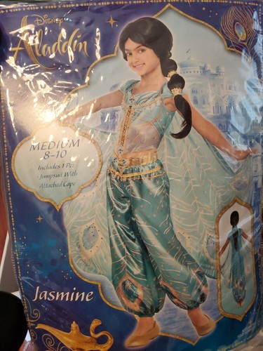 Disney Princess Jasmine Costume size 8-10 very good in package. Outfit with cape