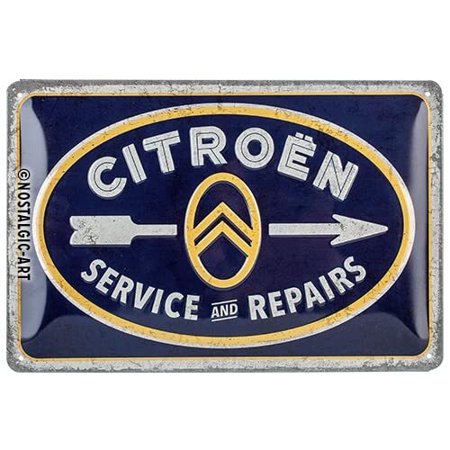 Nostalgic-Art Targhe Vintage Citroen – Service & Repairs – Idea (b5g)