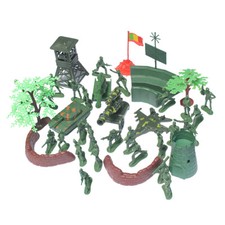 37 pezzi di plastica modello playset soldatini 5 cm figure accessori uomo