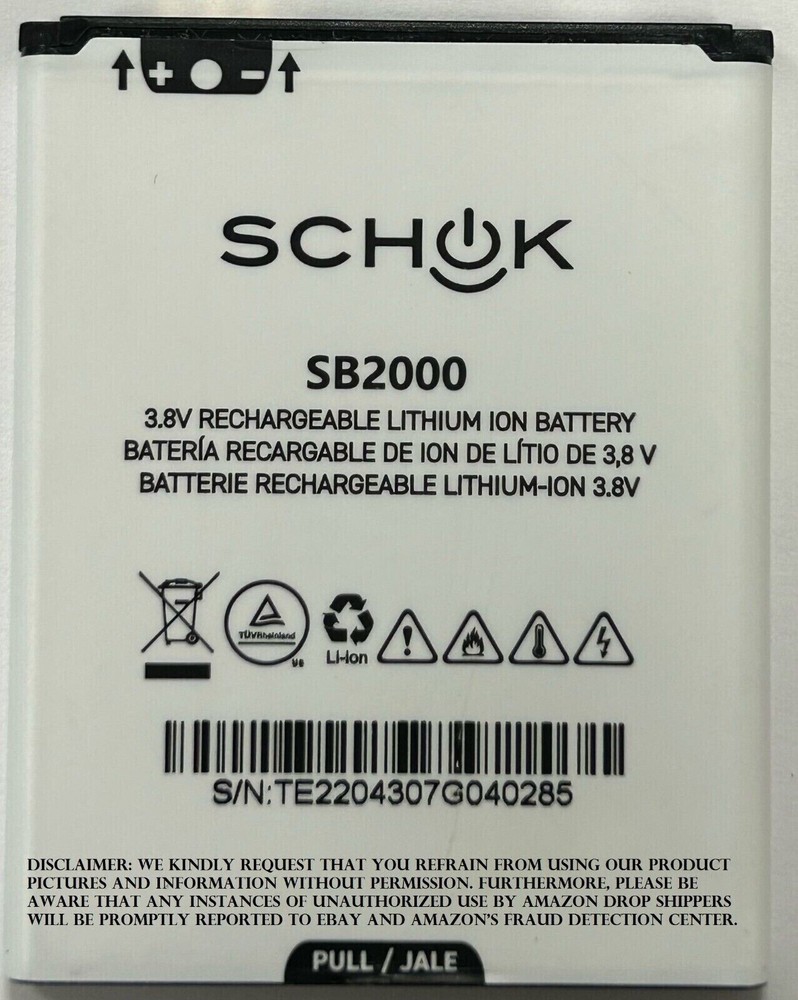 Shok Classic 2000mAh Replacement Battery SC3218T SC3218B SB2000