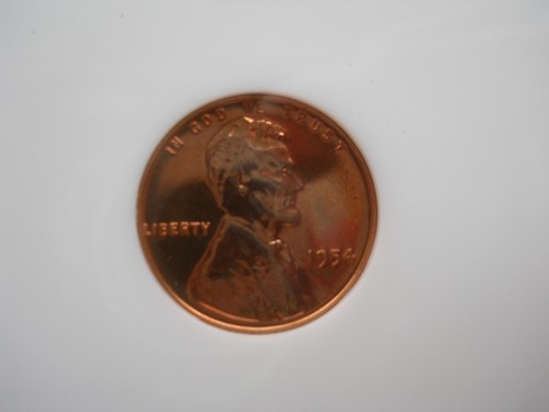 1954 Lincoln Cent NGC 2.0 PF68 RED BLUE TONING PR68 RARELY TONED - Picture 5 of 6
