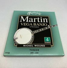 MARTIN  CO. NICKEL WOUND VEGA TENOR BANJO STRINGS - .009-.030 4 STRINGS V720
