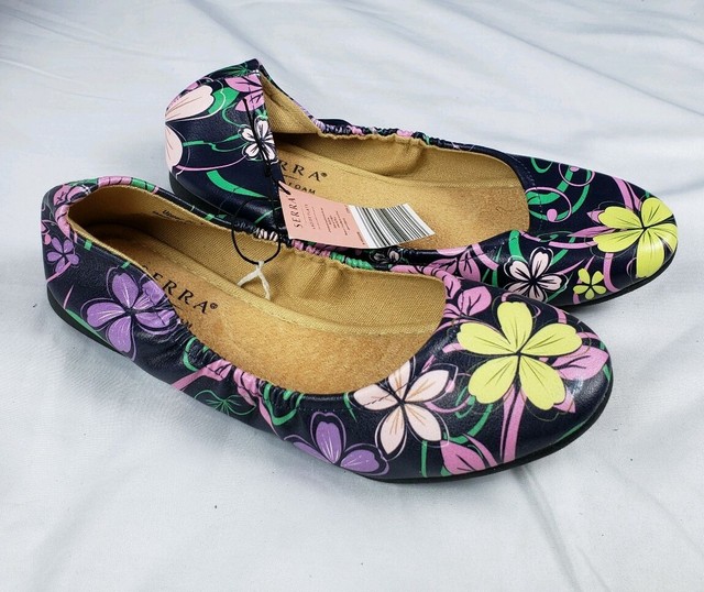 serra ladies memory foam canvas slip ons