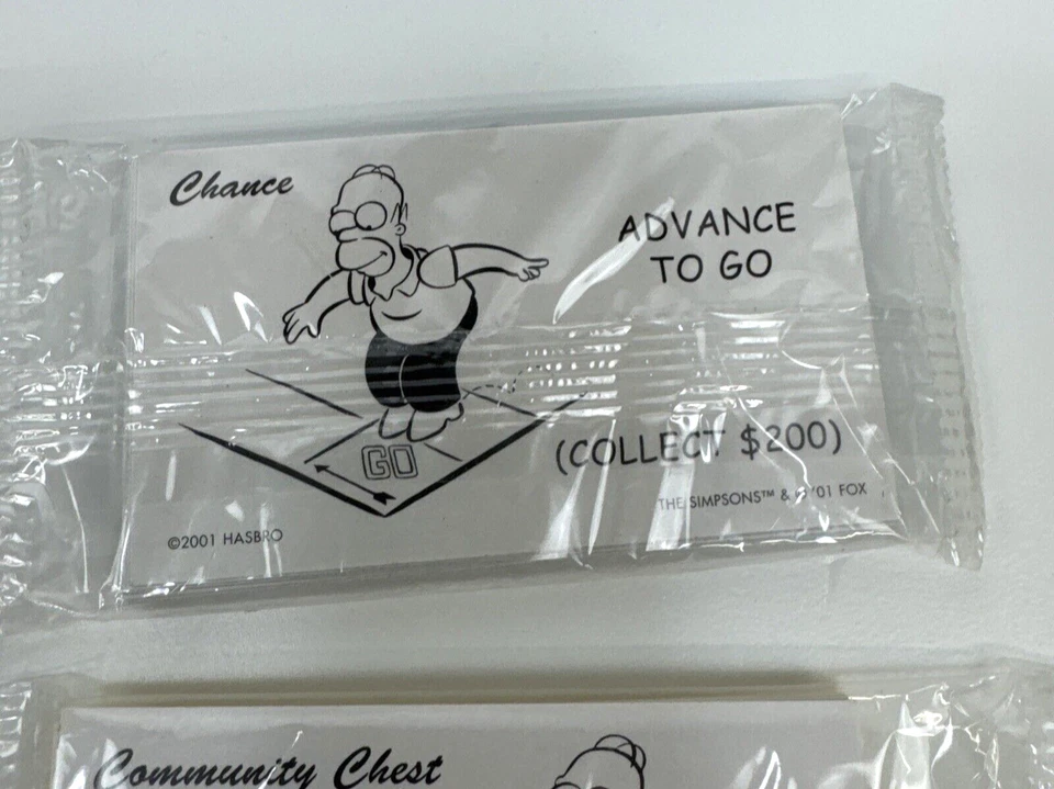 Monopoly The Simpsons Edition 2001 NIP Sealed Deeds Cards Replacement Parts New - Image 4 of 4