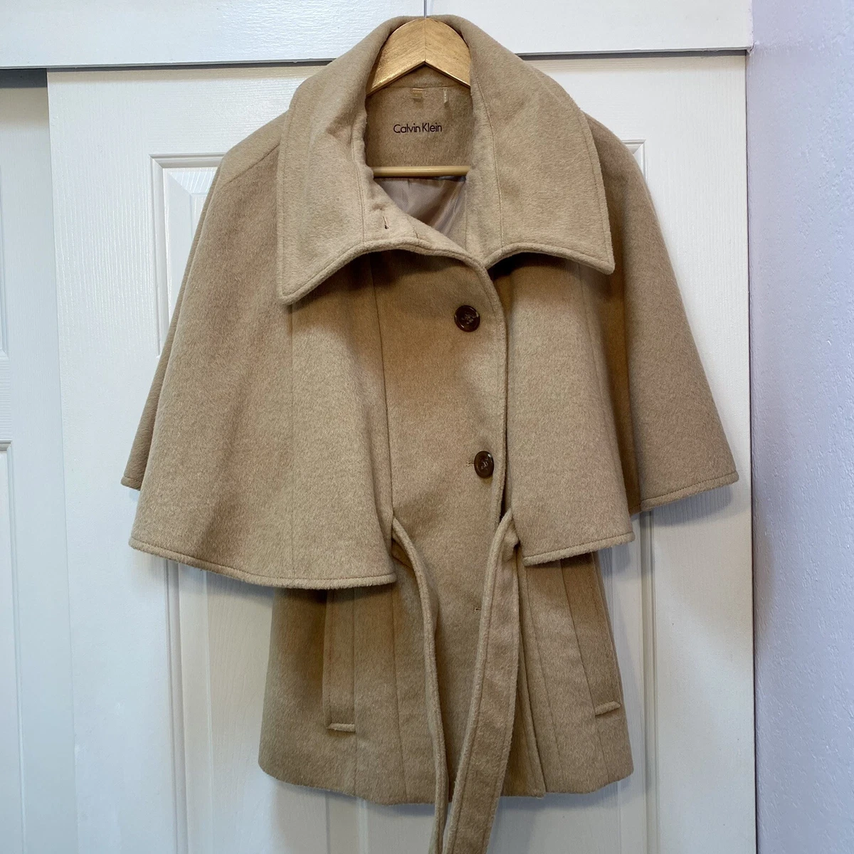 Calvin klein tan peacoat sale