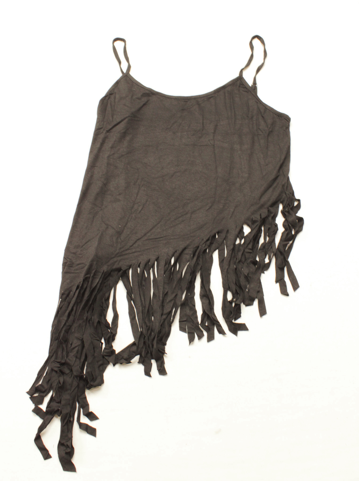 Shein Women's Plus Fringe Asymmetrical Hem Cami Tank Top BE5 Black Size 0XL  | eBay