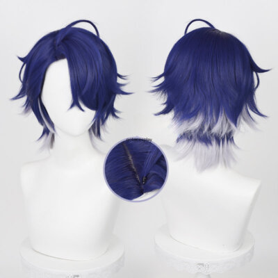 Honkai: Star Rail Sampo Koski Cosplay Wig 35cm Blue White Mixed