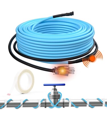 HEATIT 5JHSF 80Ft Pre-assembled Heat Tape for Water Pipes Self Regulating Ele...