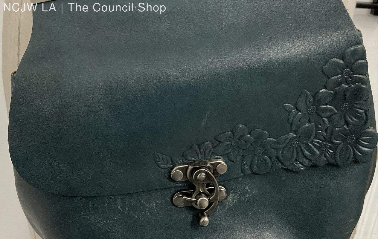 Patricia Nash Teal Leather Crossbody Handbag eBay