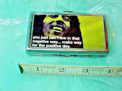 Bob Marley ss Cigarette Case, hold money, credit cards, ID Holder, Wallet.  NICE