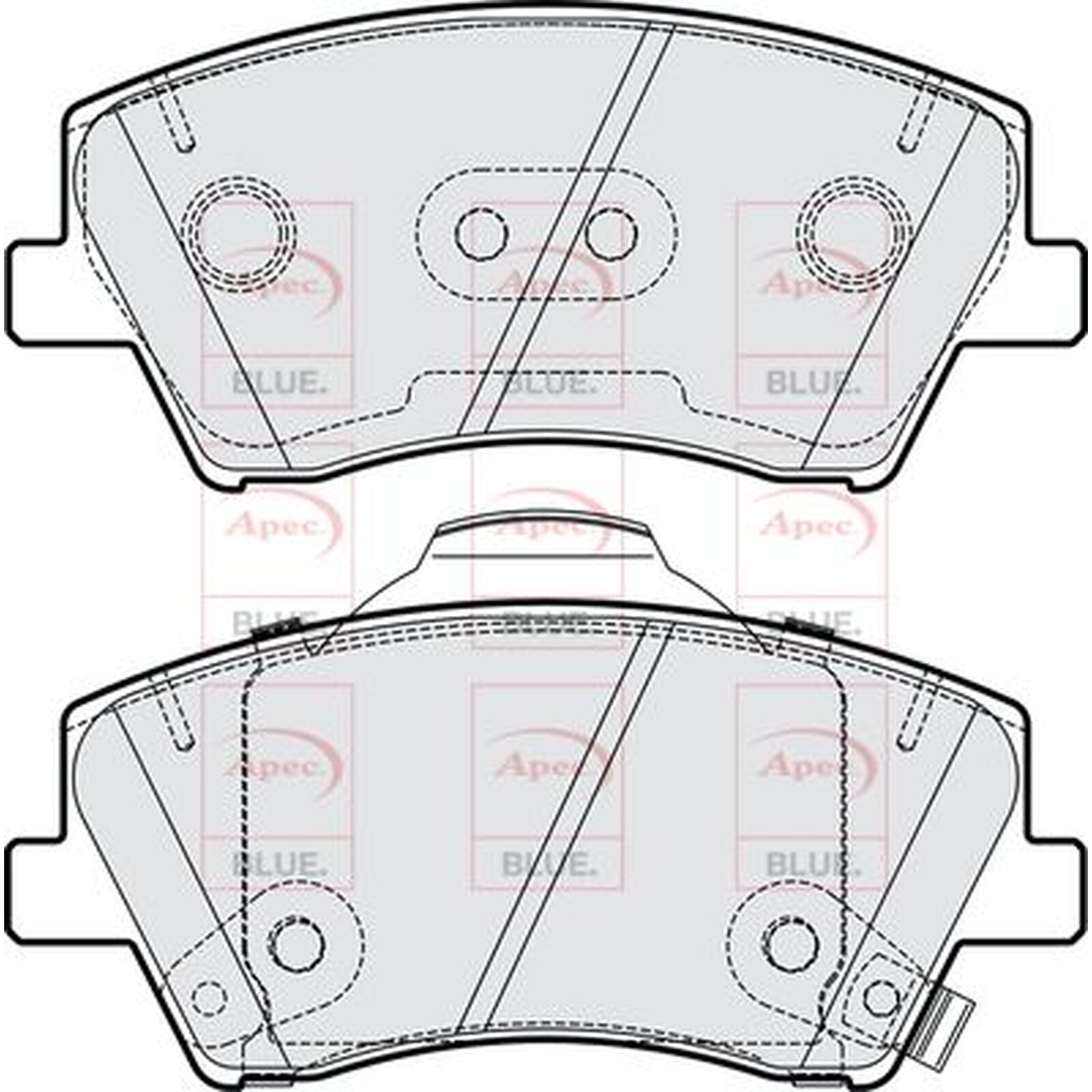 Apec Blue Brake Pads - Front PD4300 - For Hyundai Ioniq Kia Niro - OE Spec.