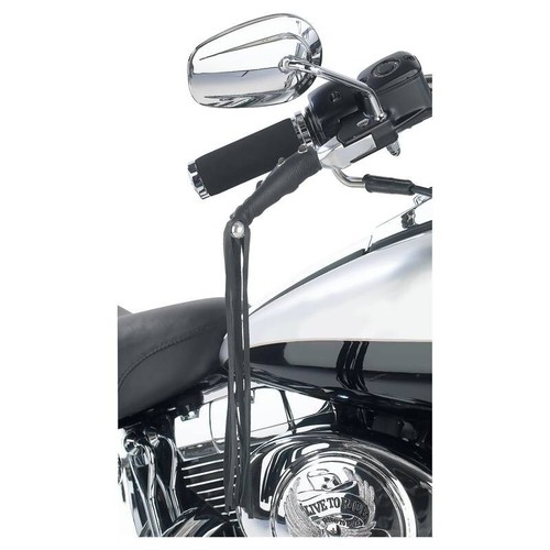 12" Leather Motorcycle Clutch Lever Covers w/ Fringe