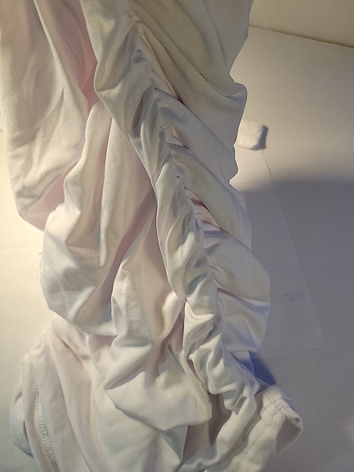 Womens White Cocktail Party Dress Sleeveless Tie Back Size S - Image 4 of 4