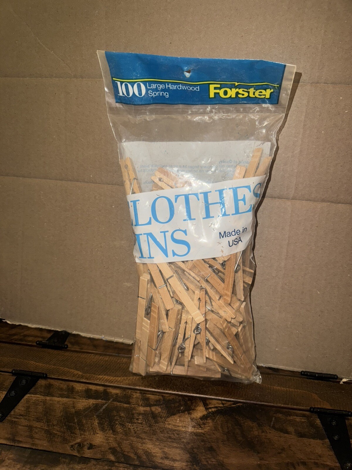 Vintage 1995 American Forster 100 Hardwood Spring Clothes Pins