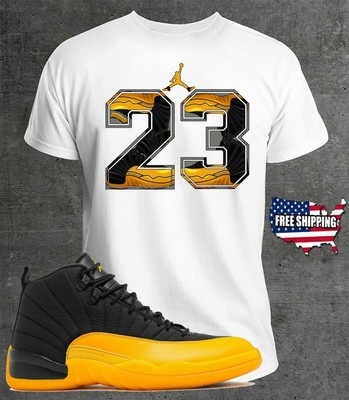 black and gold jordans 12 shirt