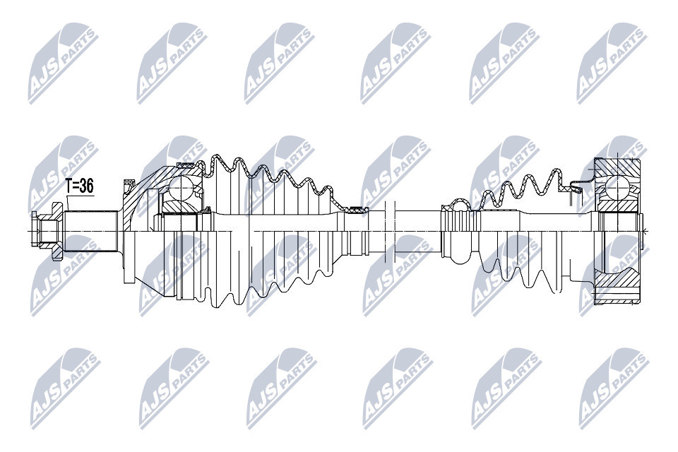 NPW-VW-123 NTY Drive Shaft for SEAT,SKODA,VW