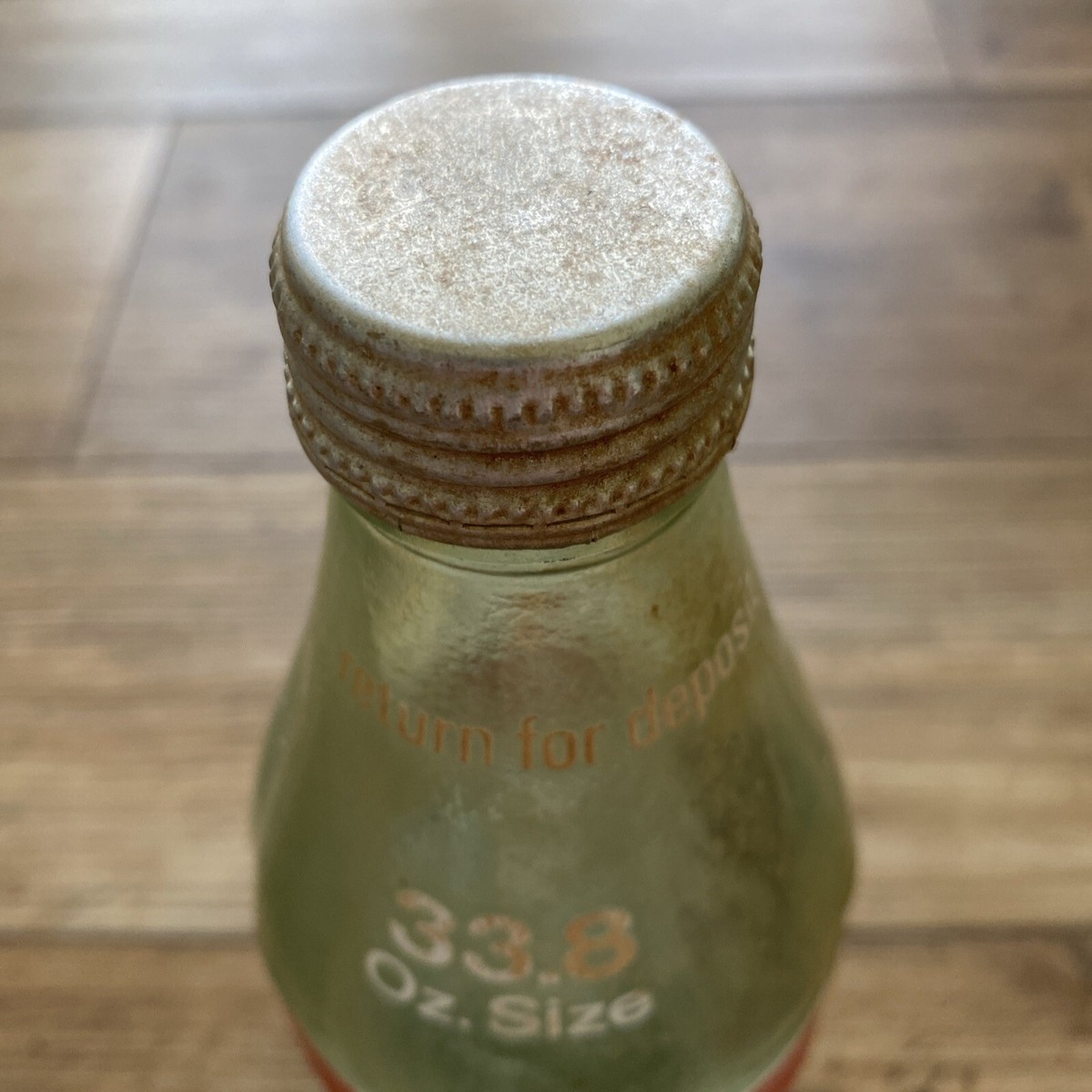 Coca-Cola / Coke 1 Liter Glass Bottle w/ Cap 11.25
