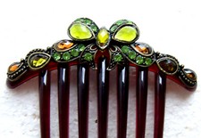 Vintage French twist hair comb butterfly design 1980s NO US IMPORT FEE
