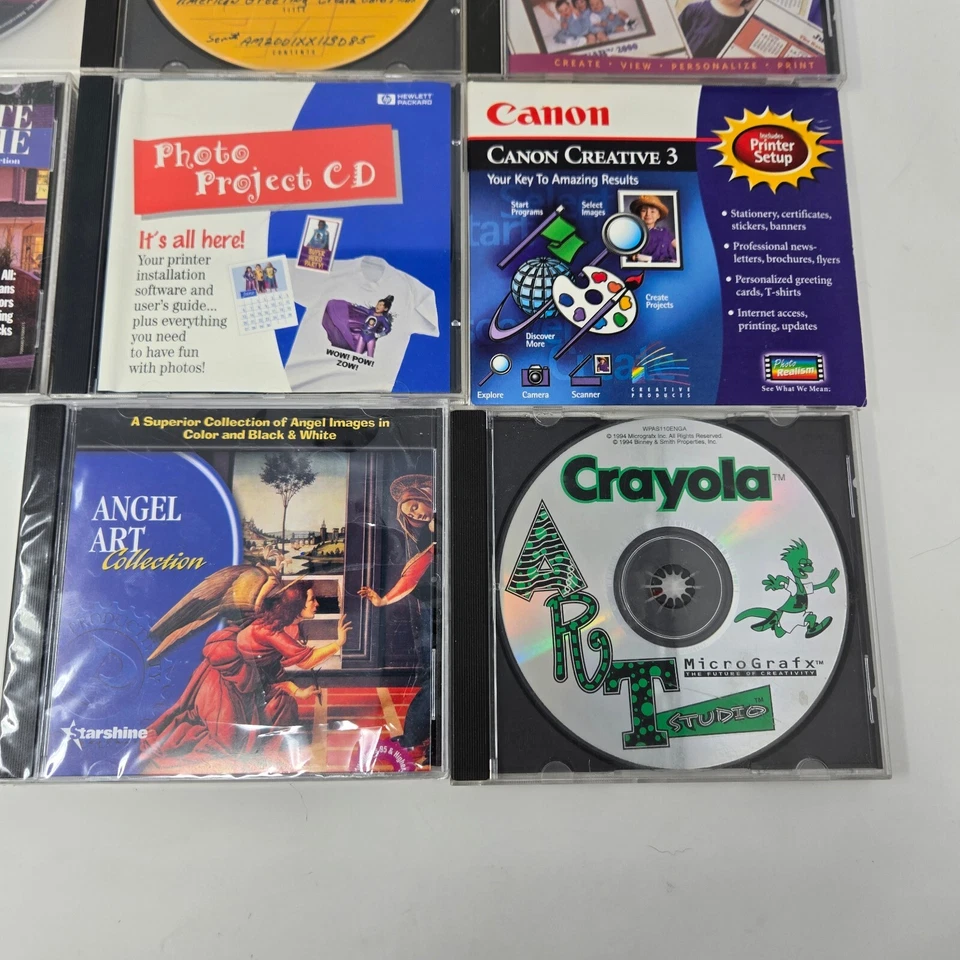 Art Design Vintage PC Software 14 CD-ROM Windows 95-XP Crayola Canon Scrapbook - Image 4 of 4
