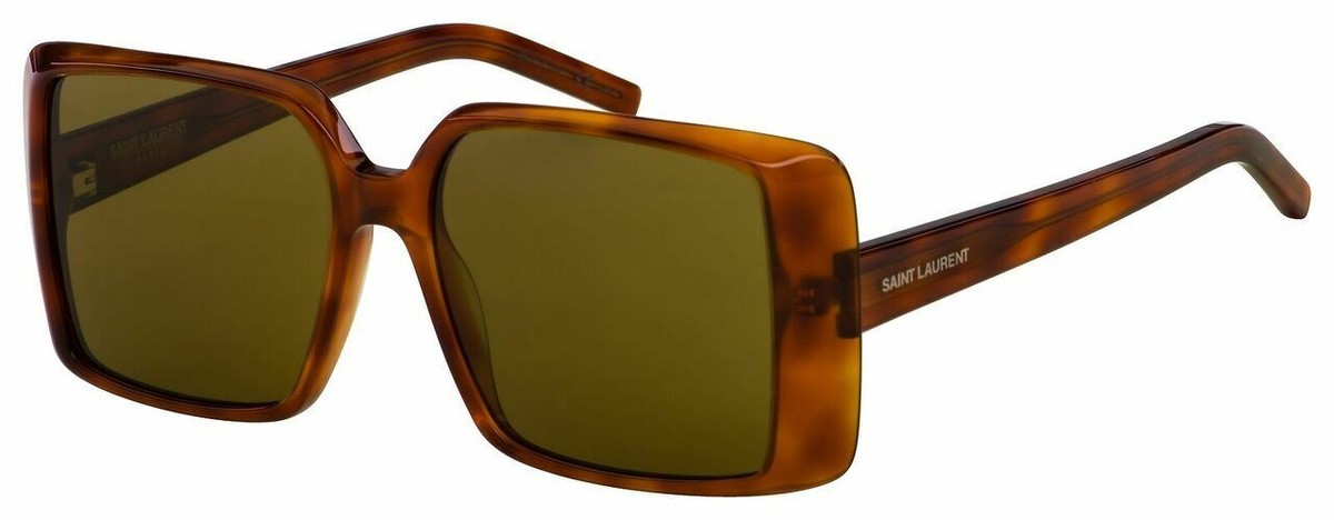 Saint Laurent SL451 005 Square Sunglasses - Havana/Brown Saint Laurent Unisex Sunglasses SL451-005 – Ashford.com main image 2