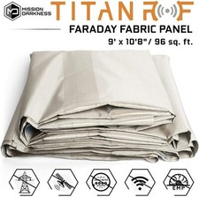 Mission Darkness TitanRF Faraday Fabric Panel - 10.66ft x 9ft 96 sq ft Sheet