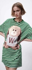 100% Authentic ZARA Teddy Bear Striped Dress Size: S